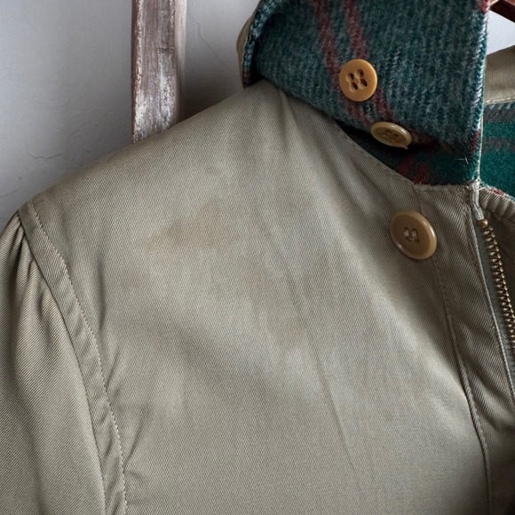 Vintage 60s Reversible Wool Plaid Canvas Jacket size Small, 38, USA - Picture 7 of 8